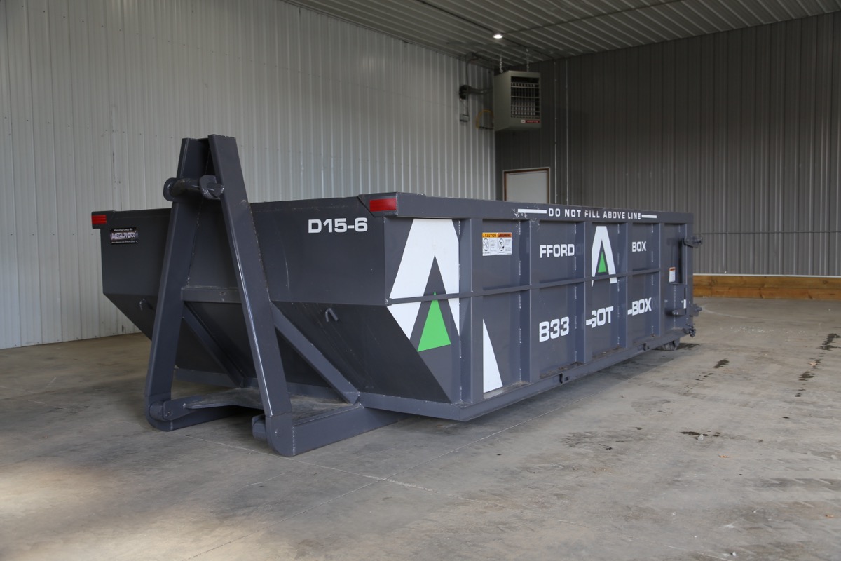 AffordABox 15 Yard roll-off dumpster